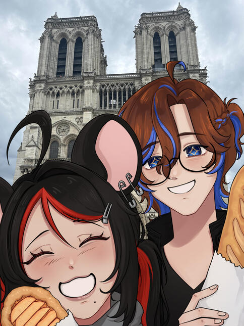 2 character illustration